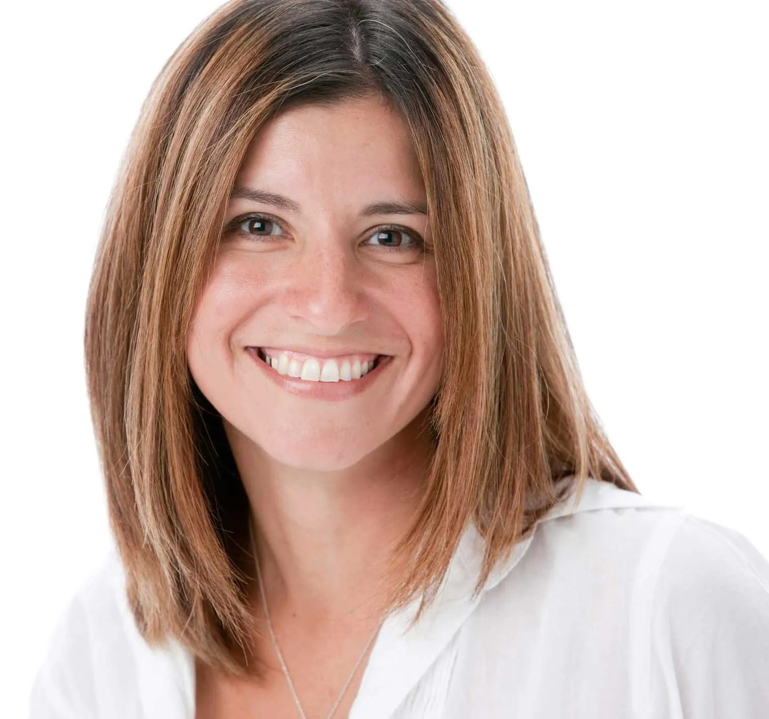 Smiling woman with healthy, full hair