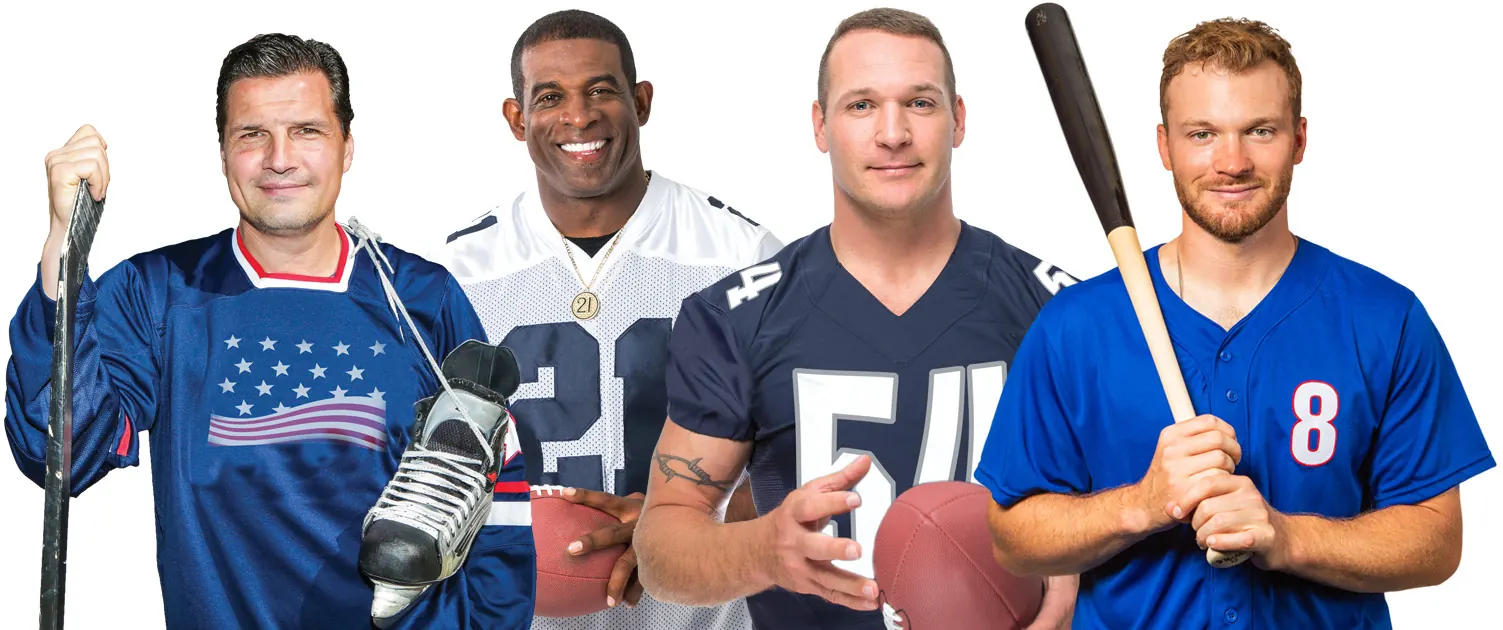 RESTORE clients Eddie Olczyk, Deion Sanders, Brian Urlacher and Ian Happ