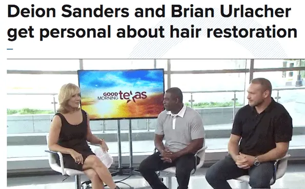 Deion Sanders and Brian Urlacher get personal about hair restoration