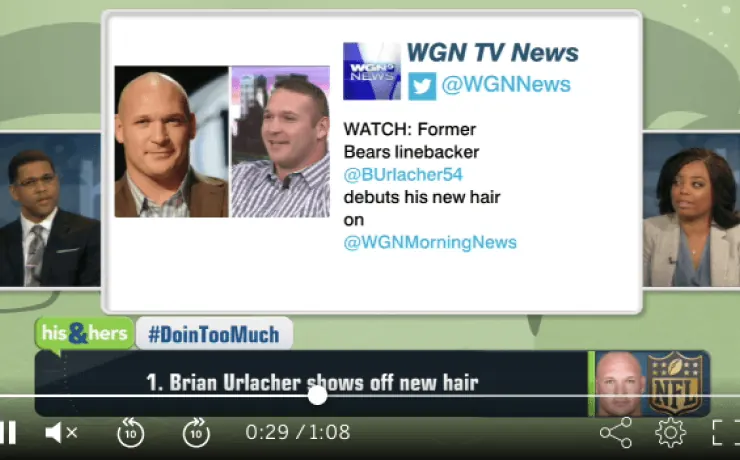 Brian Urlacher's new hairdo; every playoff team's kryptonite