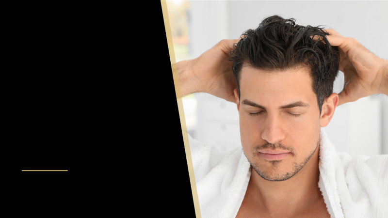 Natural Therapies for Hair Restoration 14 A man massaging his scalp