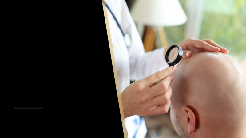 5 Unexpected Causes of Alopecia and How to Treat Hair Loss 4 Bald man is getting his head examined