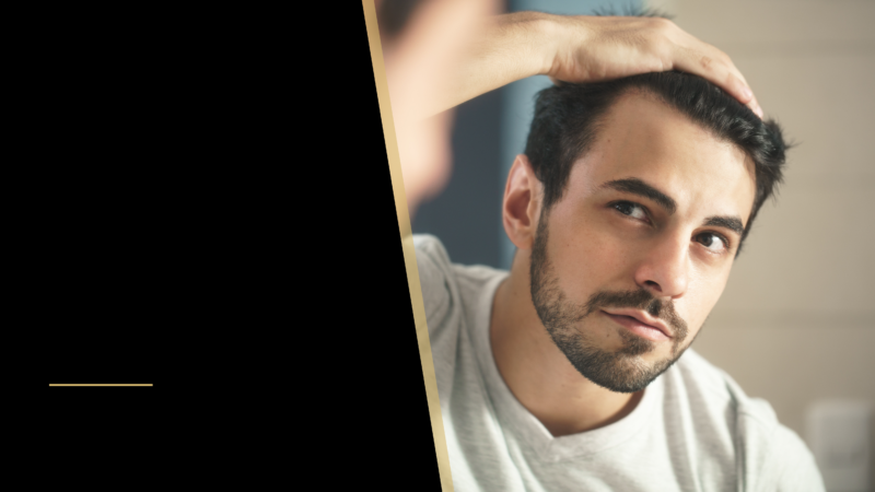 Correcting a Hair Transplant - 3 Ways to Fix a Bad Hair Restoration 30 a man looking at his hair