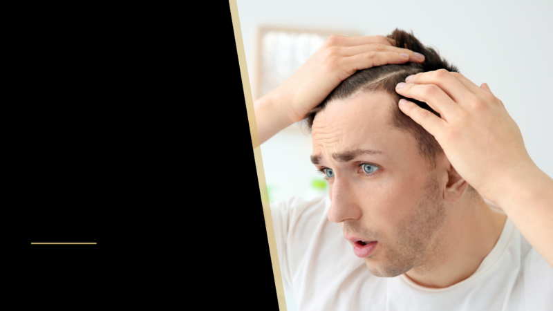 I'm balding at 23: Too young to have hair loss & be bald? 18 A man looking at his scalp